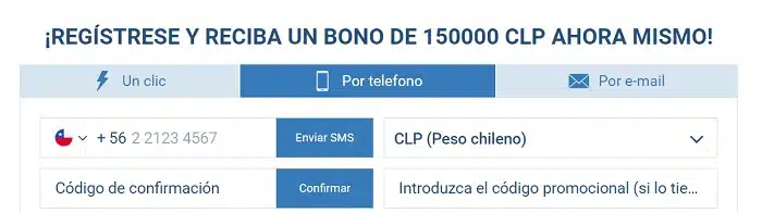 Registrese en 1xBet 